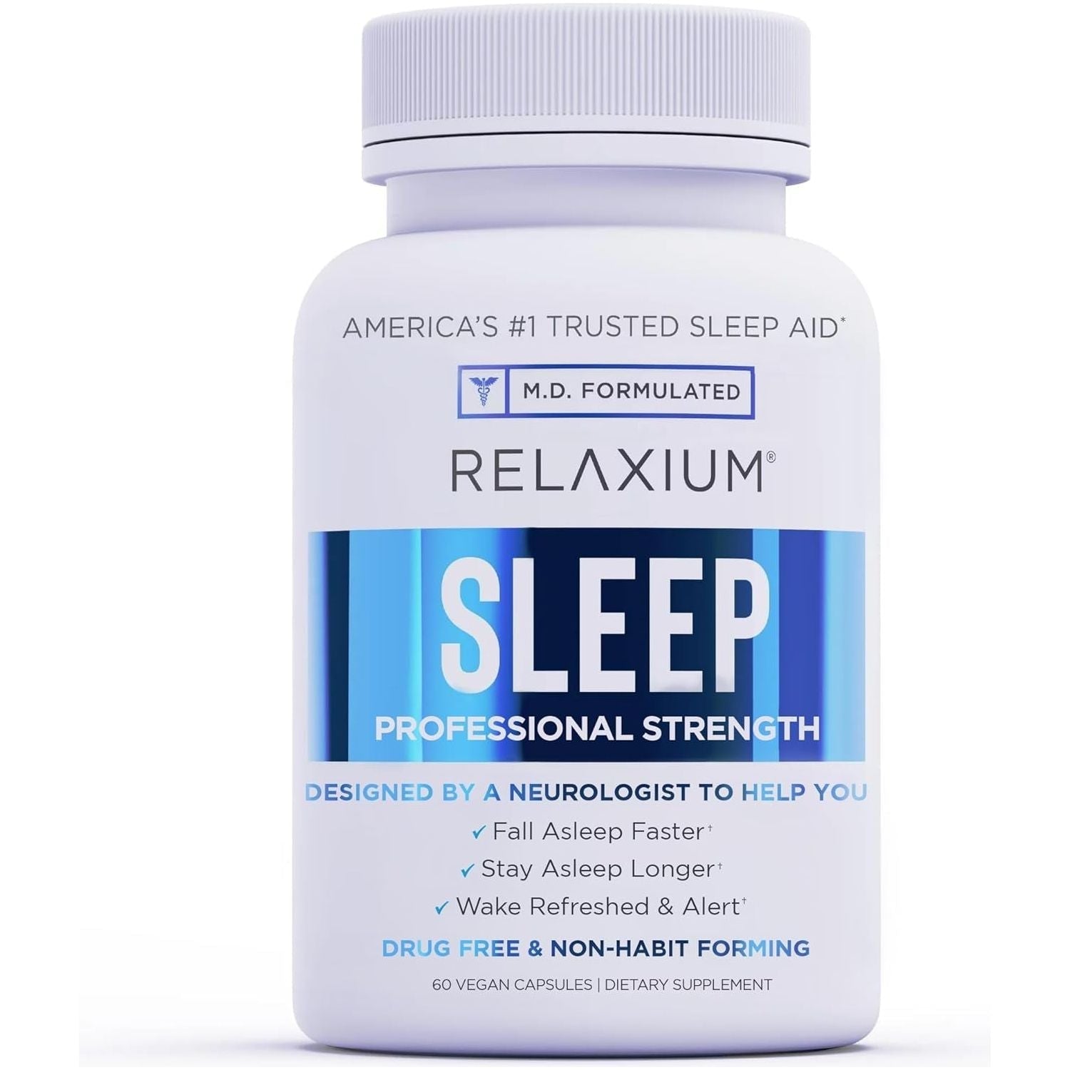 Relaxium Sleep Aid for Adults, Melatonin 5Mg with Magnesium Glycinate,30-Day Supply