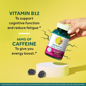 NEURIVA Brain + Energy Gummies, Nootropic Brain Supplements for Focus and Concentration 75 Count