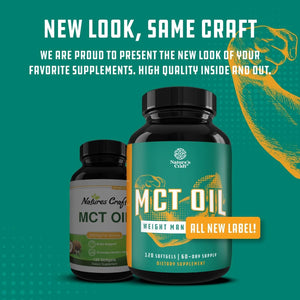 MCT Oil Keto Pills with Caprylic Acid Coconut Oil - for Body Sculpting Sustainable Energy Support and Brain Health
