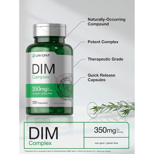 Horbäach DIM Supplement | 350Mg Complex |120 Capsules | Diindolylmethane | with Broccoli & Kale | Non-Gmo, Gluten Free