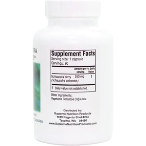 Supreme Nutrition Schisandra Supreme, 90 Pure Schisandra Fruit Vegetarian Capsules