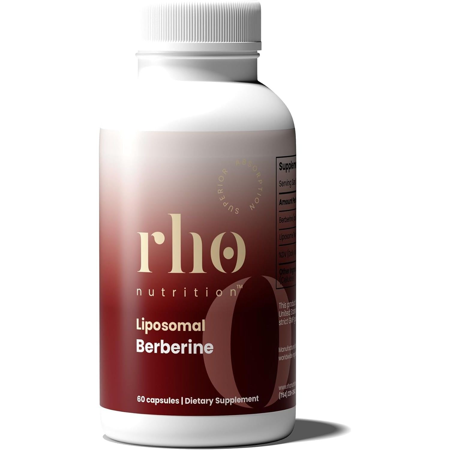 Liposomal Berberine Capsules – Supports Immune Function, Gut Health and Metabolic and Cardiovascular Health (60 Capsules)