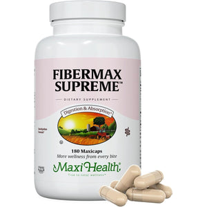Maxi Health Maxi Fiber Kosher Daily Supplement 1500 Mg Fiber Capsules 180 Count