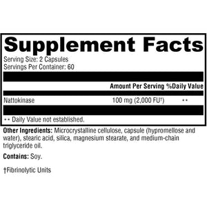 XYMOGEN Nattokinase - Nattokinase 2000 FU for Heart Health, Blood Circulation Support (120 Capsules)