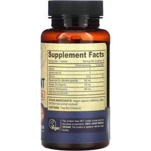 DEVA Nutrition Premium Vegan Peppermint Oil with Orange Oil, Delayed Release, 90 Capsules