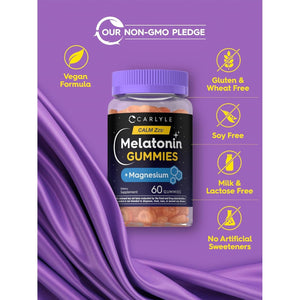 Carlyle Melatonin Gummies 10Mg | with Magnesium Citrate | 60 Count |