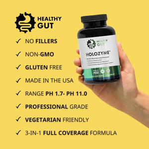 Holozyme | Digestive Enzymes | Enjoy Your Favorite Foods Again W/Protease, Amylase, Lipase, Lactase, and More | 90 Servings