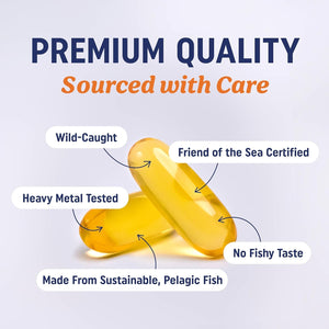 Triple Strength Omega 3 Fish Oil 3600 Mg | EPA & DHA | 2100Mg 120 Count