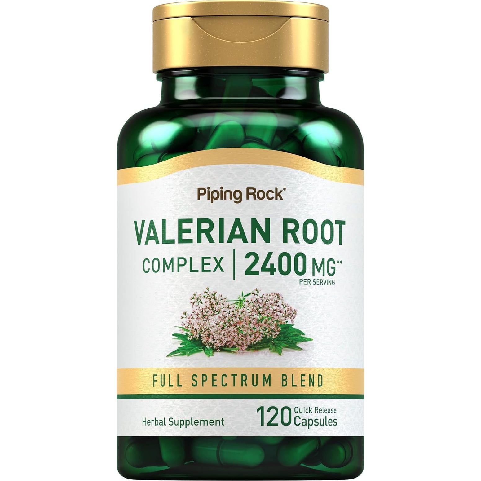 Piping Rock Valerian Root Extract Capsules 2400 Mg | 120 Count