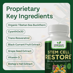 Stem Cell Restore - Supports Healthy Aging - Brain and Cognitive Support (60 Count)