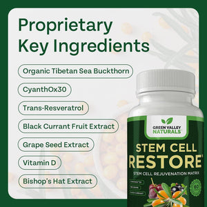 Stem Cell Restore - Supports Healthy Aging - Brain and Cognitive Support (60 Count).