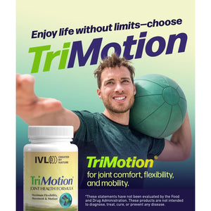 IVL Trimotion Joint Health Formula - Premium Relief for Joint Discomfort & Stiffness, Promotes Optimal Mobility & Flexibility (60 Capsules)