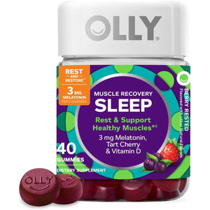 OLLY Muscle Recovery Sleep Gummies - Berry Flavor - 40 Count