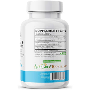 Levagen Inflammation Supplement - Joint Support and Comfort, Reduce Joint Pain and Stiffness 30 Vegan Capsules