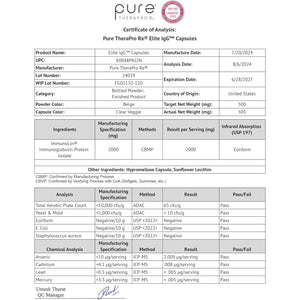 Pure Therapro Rx Elite Igg Immunoglobulin Supplement (60 Capsules)