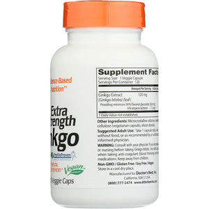 Doctor'S Best Extra Strength Ginkgo, Promotes Mental Function and Memory, 120 Mg, 120 Count