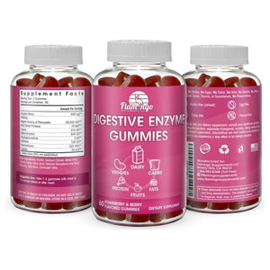 Digestive Enzymes Chewable Gummies: Helps Food Intolerance, Bloat, and to Digest Dairy, Carbs, Veggies, Protein, Fruit 60 Count