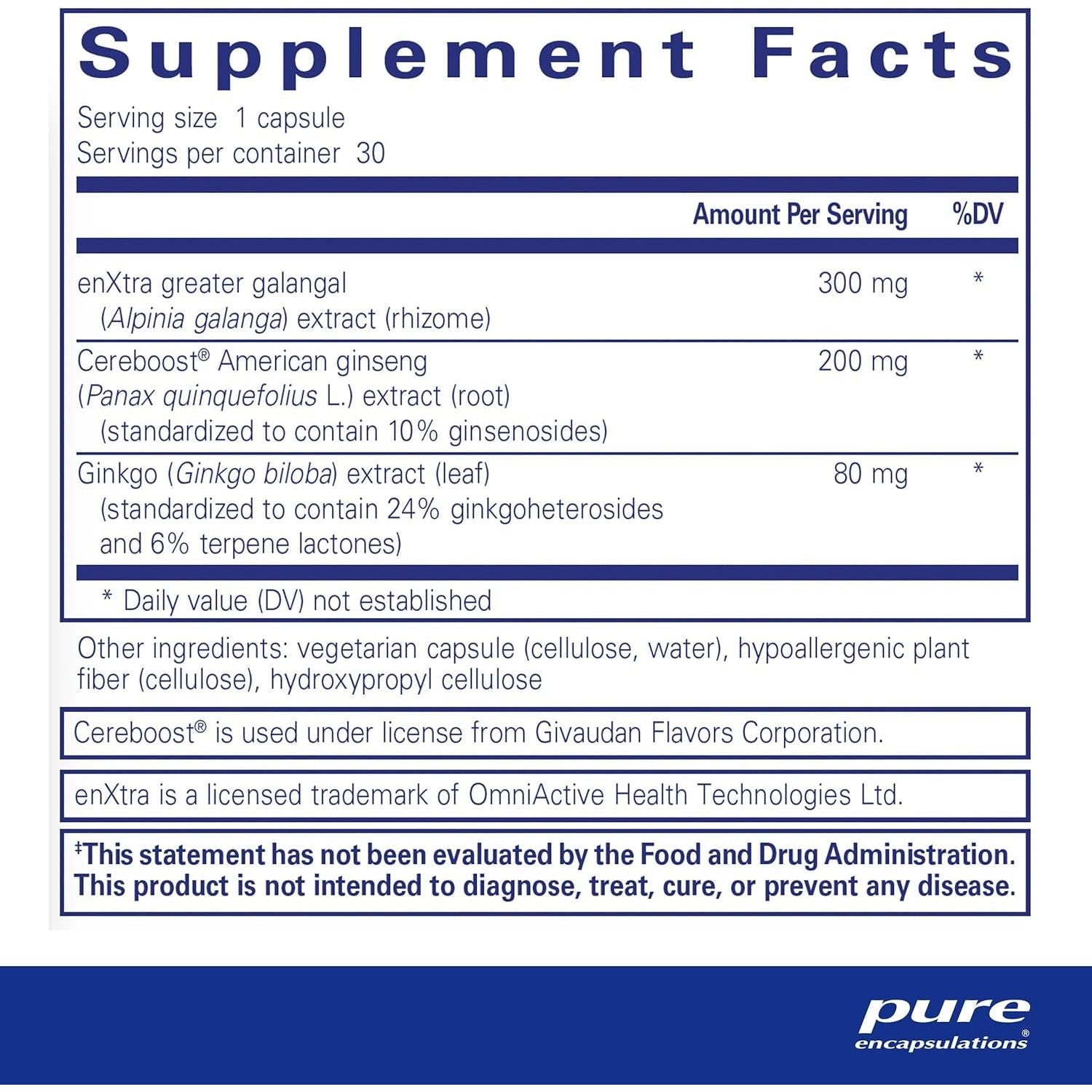 Pure Encapsulations Rapid Mental Energy - Vegan Memory Supplement to Support Brain Health - 30 Capsules