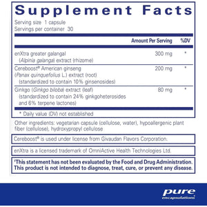 Pure Encapsulations Rapid Mental Energy - Vegan Memory Supplement to Support Brain Health - 30 Capsules