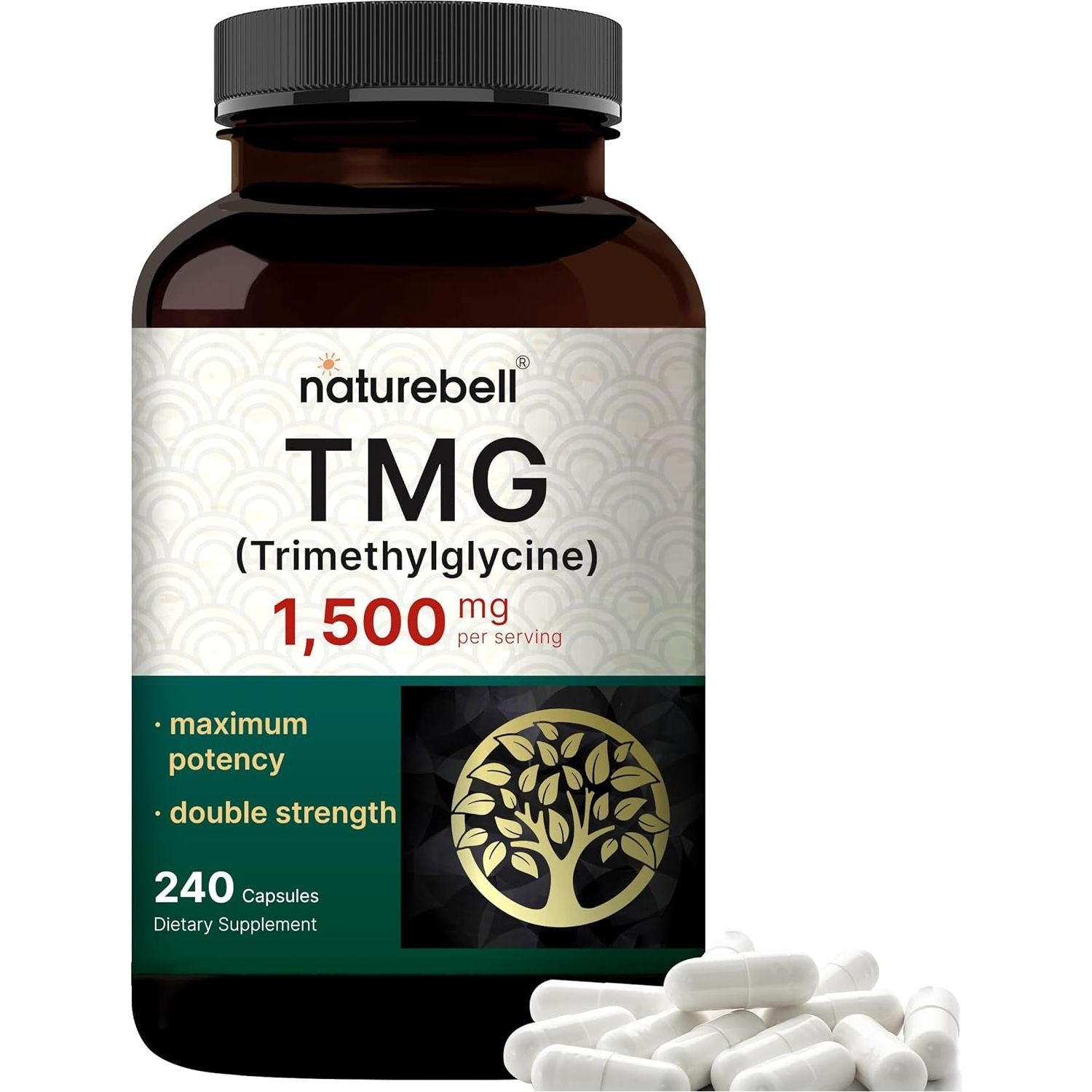 Naturebell TMG Supplements 1,500Mg, 240 Capsules – Supports Healthy Homocysteine Balance, Heart & Liver Health
