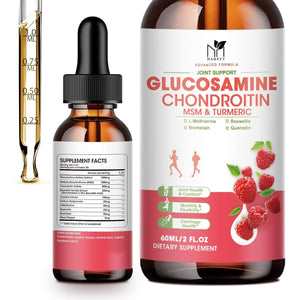 Glucosamine Chondroitin MSM Liquid Drops Antioxidant Support for Back,Knee,Hands-Joint Support