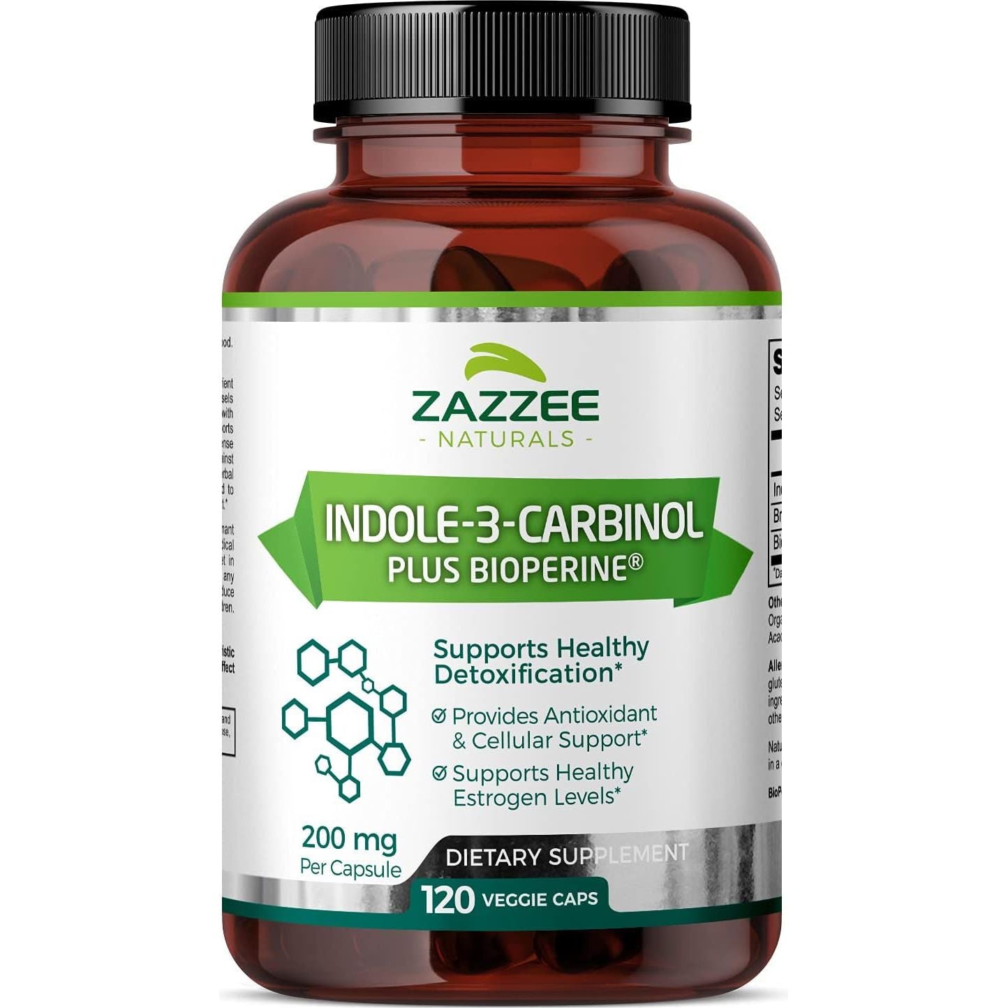 Zazzee High Absorption Indole-3-Carbinol (I3C), 200 Mg 120 Vegan Capsules