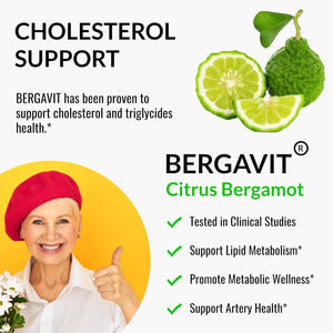 Upnourish Citrus Bergamot, Plant Sterols and Stanols Supplement, Heart Health Support 120 Softgels