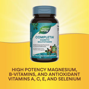 Nature'S Way Completia Diabetic Multivitamin, Provides Essential Nutrients, 60 Tablets.