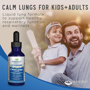 Ridgecrest Herbals Clearlungs Liquid Herbal Wellness Supplement (2 Fl Oz, 29 Servings)