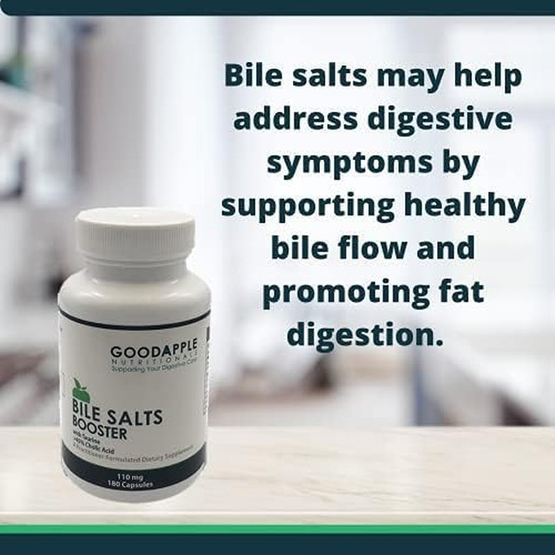 Bile Salts Booster | Supports Gallbladder/No Gallbladder | Gas & Bloating | Digestive Aid Especially Fats | 180 Capsules - 110 Mg
