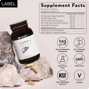 Blisque – Liver Complex Supplement to Detox, Cleanse, and Repair the Liver 90 Capsule Pills.