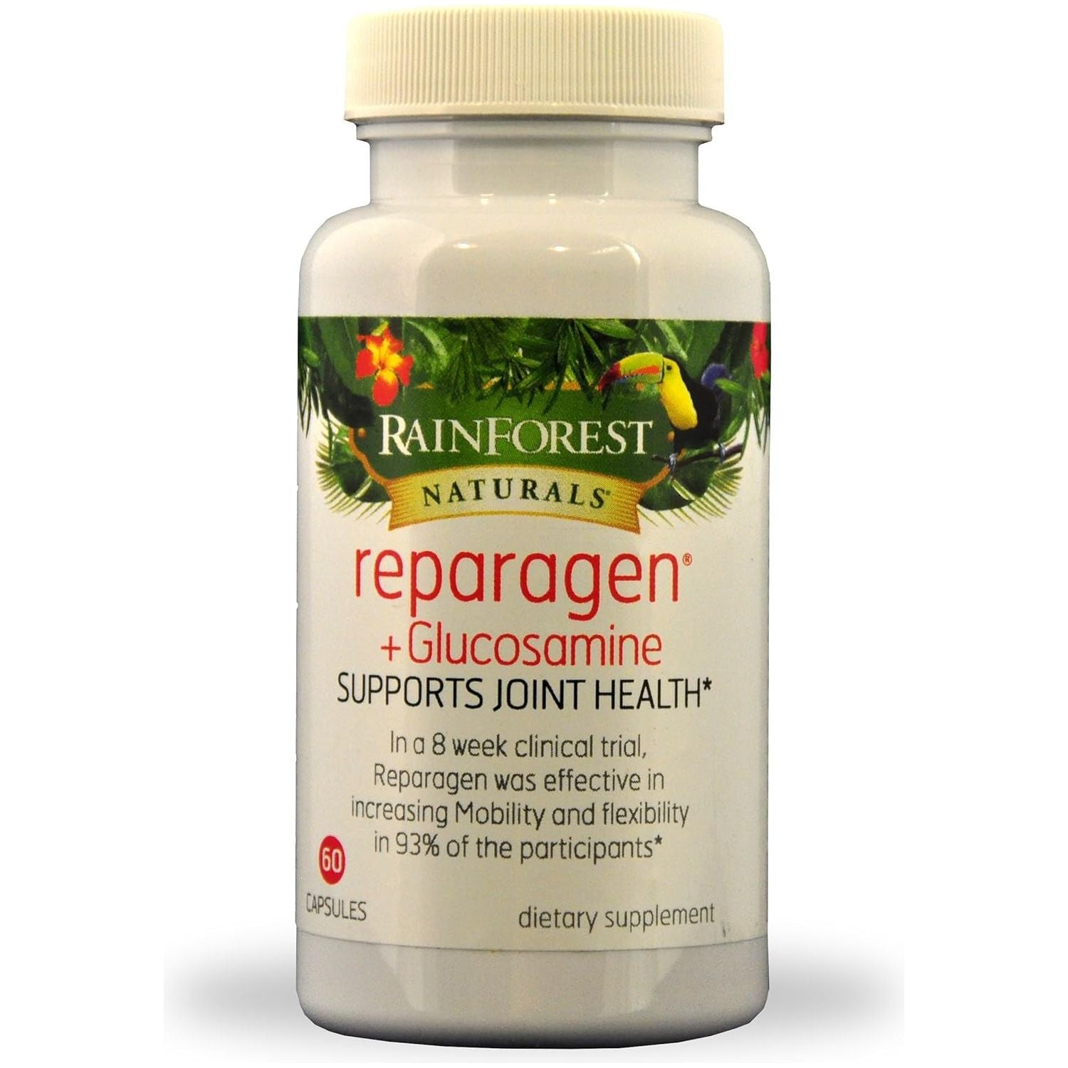 Reparagen plus Glucosamine (60 Capsules) Clinically Proven Fast Acting All Natural Joint Health Supplement
