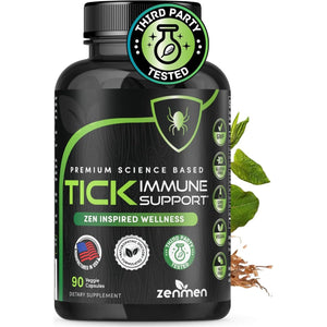 Tick Immune Support Supplement - Improved Formula - 90 Vegan Capsules, Made in the USA