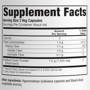 Konsyl Daily Psyllium Fiber Capsules Contains - Supports Digestive Health+ 500 Count/1500Mg