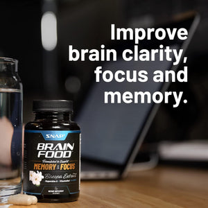 Snap Supplements Brain Booster Nootropics Supplement for Memory, Focus & Clarity, 60 Capsules