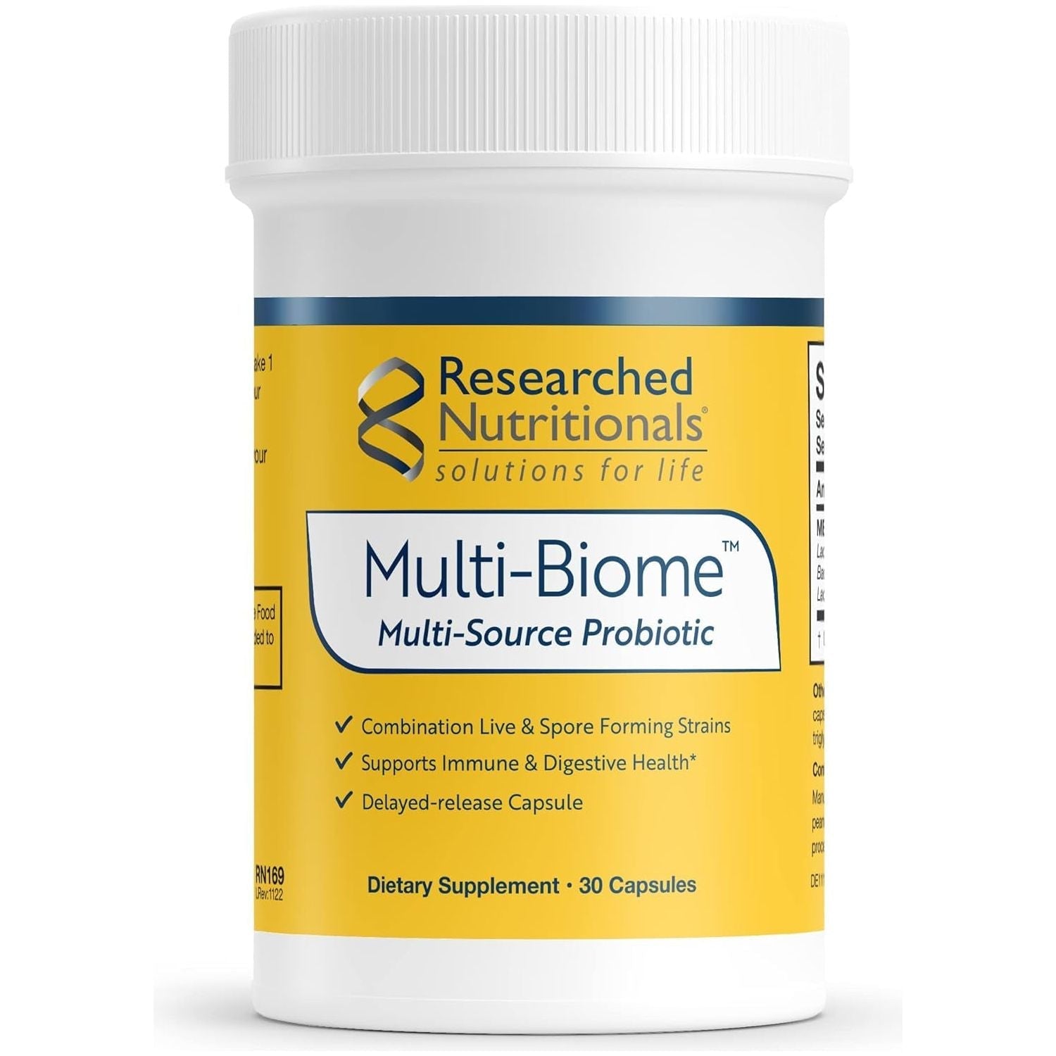 Researched Nutritionals Probiotics for Digestive Health - Multi-Biome (30 Capsules)