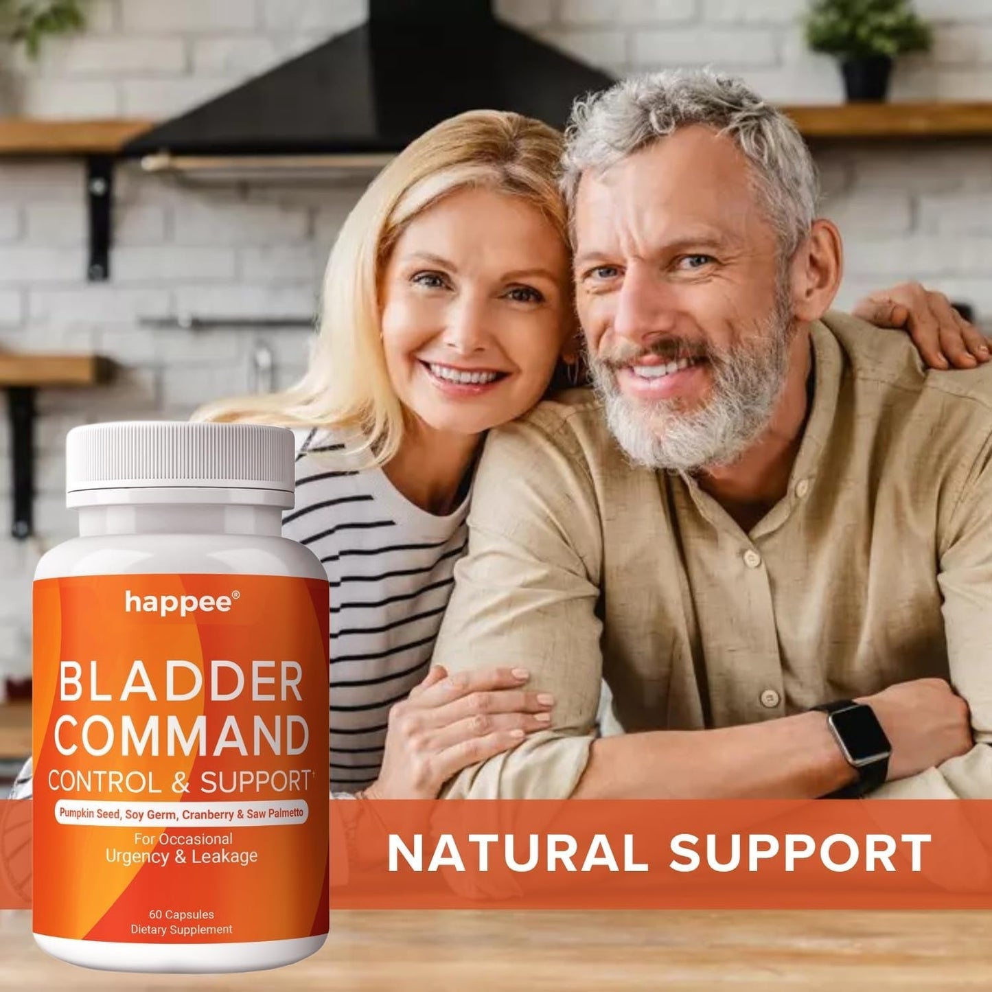 Bladder Control Supplement for Urinary Frequency, Leaks & Urgency - 60 Capsules