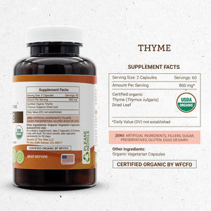 Secrets of the Tribe Thyme, 800 Mg (120 Capsules)