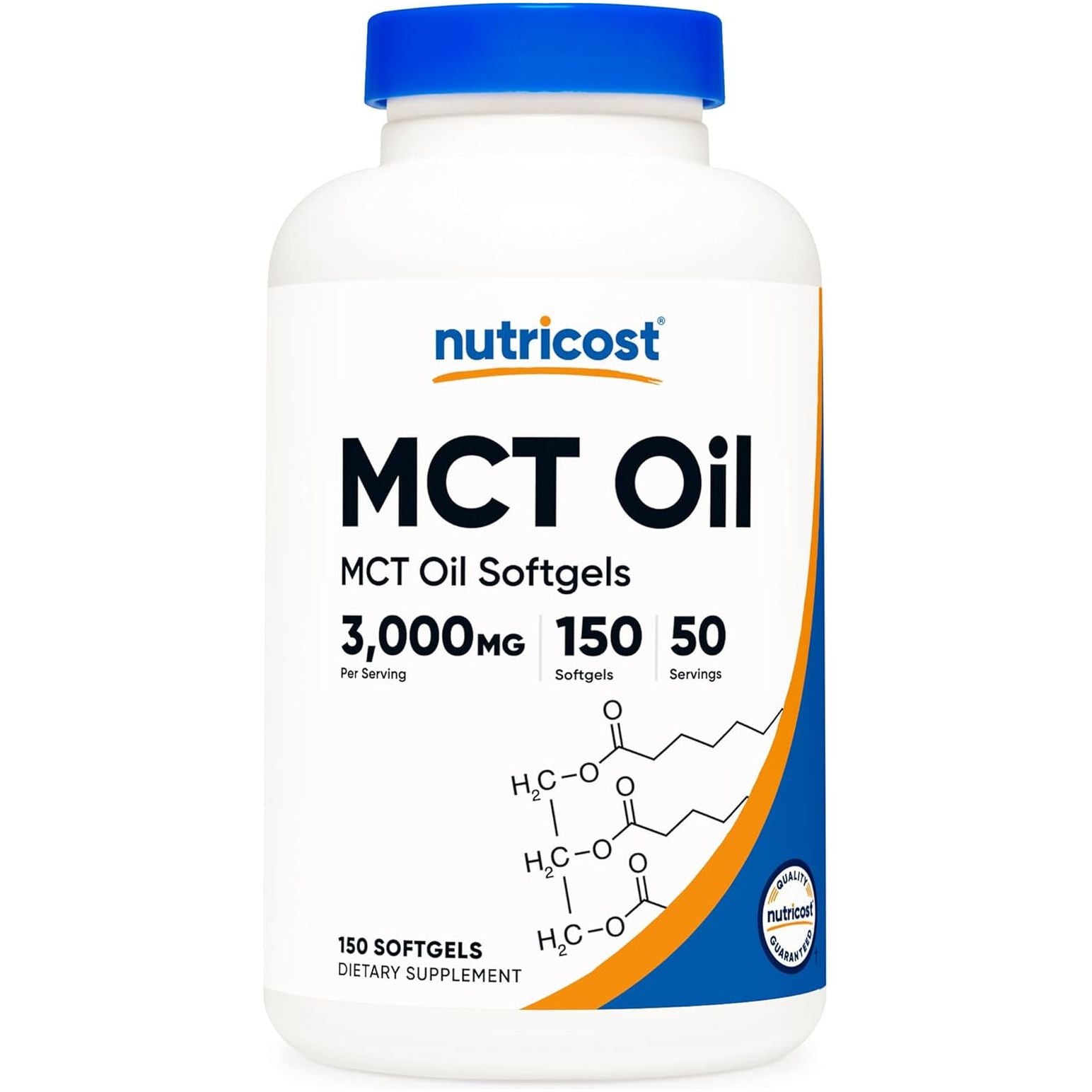 Nutricost MCT Oil Softgels 1000Mg, 150 SFG (3,000Mg Serv) - Great for Keto, Ketosis, and Ketogenic Diets