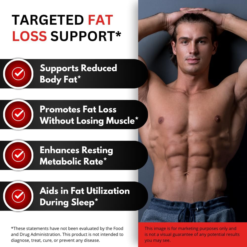 UNALTERED Belly Fat Burner for Men - Natural Weight Loss Pills to Support Reduced Body Fat - 90 Capsules