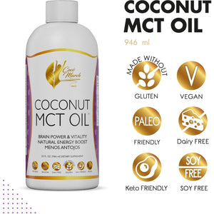 MCT Oil - Intermittent Fasting Support, Metabolism & Brain Power Boost, 32 Fl Oz