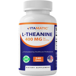 Vitamatic L-Theanine Supplement 400Mg per Serving - 240 Tablets