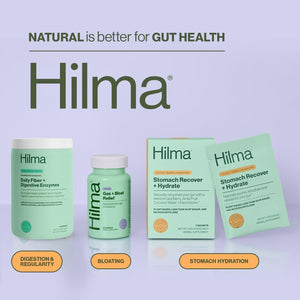 Hilma Daily Fiber and Digestive Enzymes, Fiber Supplement Powder with Prebiotics and Enzymes 30 Servings