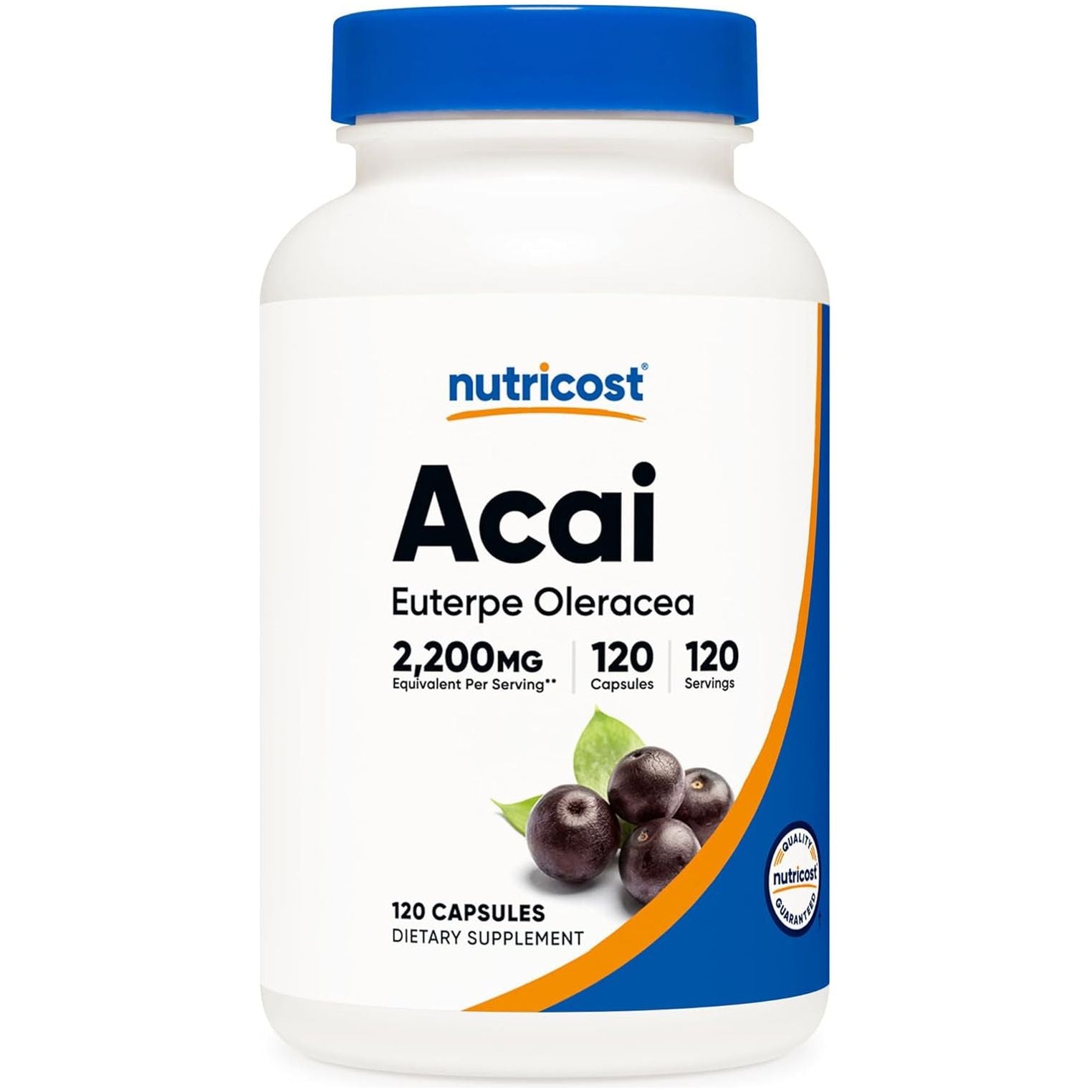Nutricost Acai Extract 2,200Mg, (Euterpe Oleracea) from 550Mg of 4:1 Extract 120 Vegetarian Capsules