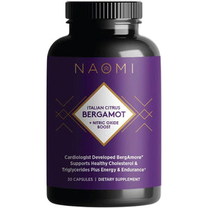 NAOMI Italian Citrus Bergamot plus Nitric Oxide Boost, Supports Healthy Cholesterol & Blood Pressure in Normal Range, 30-Day Supply