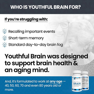 Youthful Brain | Memory & Brain Health Support Supplement (60 Count)