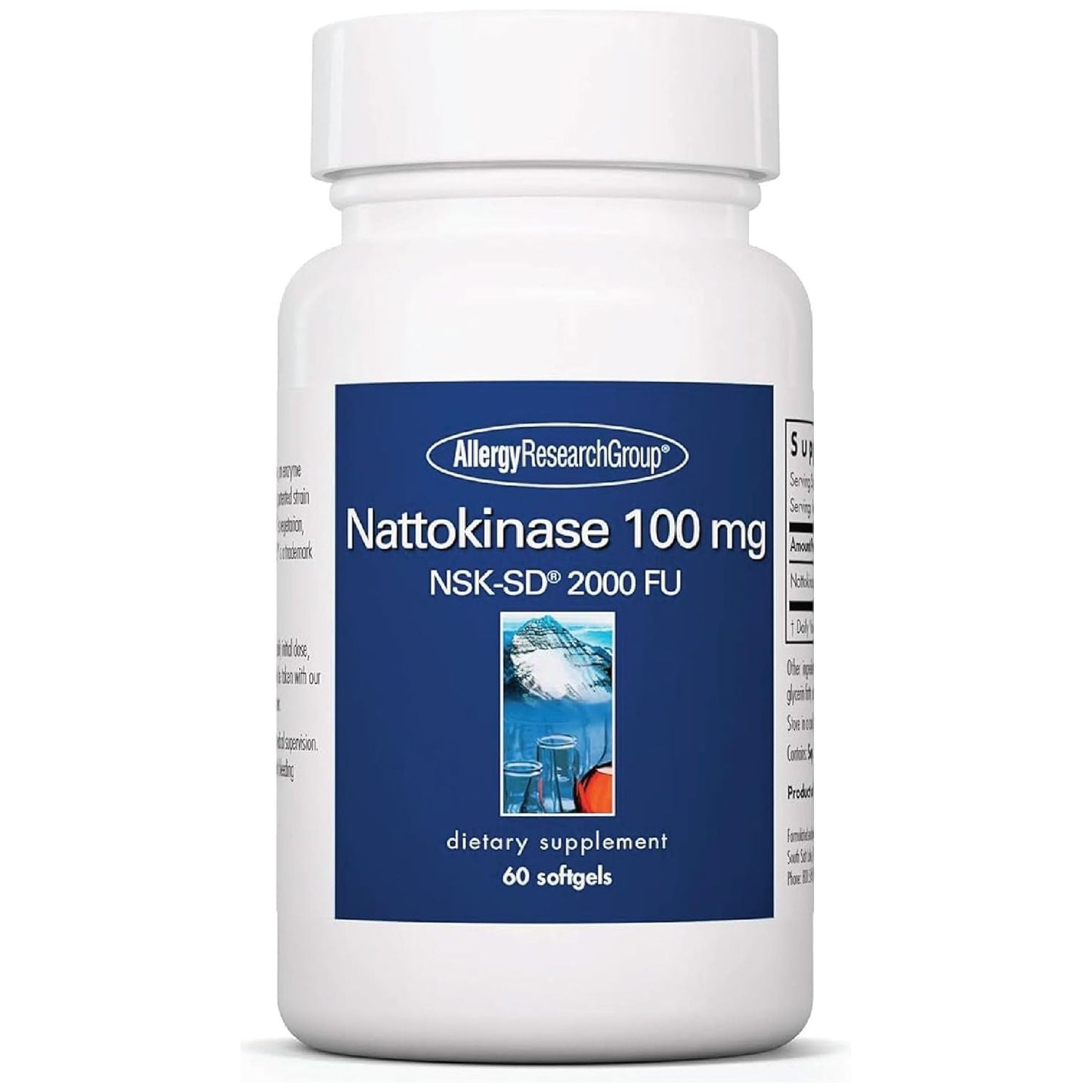 Allergy Research Group - Nattokinase Supplement NSK-SD 2000 FU, 100Mg - Cardiovascular/Circulatory Health - 60 Softgels