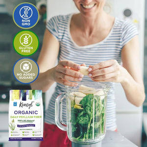 Konsyl Organic Psyllium Fiber - USDA Certified Psyllium Husk Daily Fiber Powder - 340G Gusset Bag