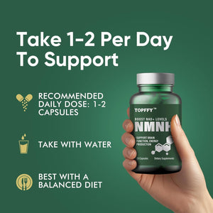 NMN Supplement Alternative-Nmnh 500Mg- for Boost NAD+ Levels, Anti-Aging, Energy and Concentration, 120 Capsules