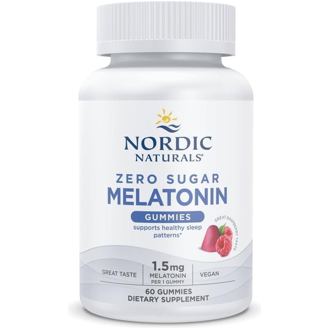 Nordic Naturals Zero Sugar Melatonin Gummies Raspberry - 60 Gummies